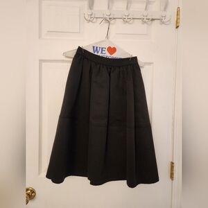 Black Midi Circle Skirt